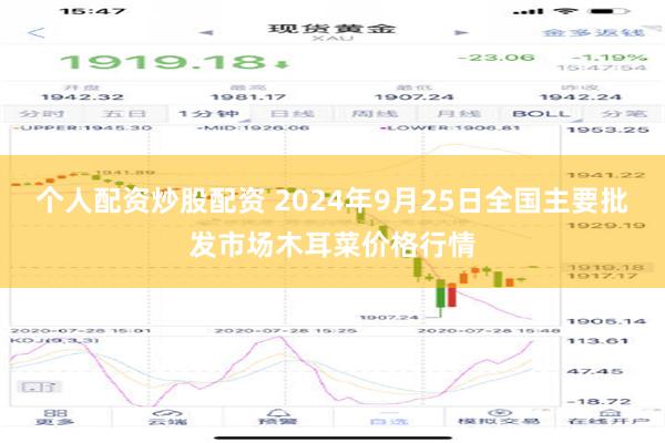 个人配资炒股配资 2024年9月25日全国主要批发市场木耳菜价格行情