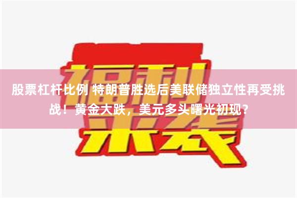 股票杠杆比例 特朗普胜选后美联储独立性再受挑战！黄金大跌，美元多头曙光初现？